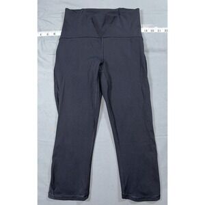 Lululemon Crop Leggings Womens 4 Black High Rise Capri Yoga Workout Athletic